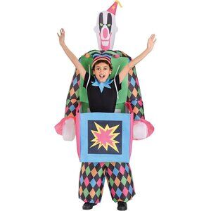 Jack In The Box Inflatable Jumpsuit Costumes Child Standard Clown 10 Medium